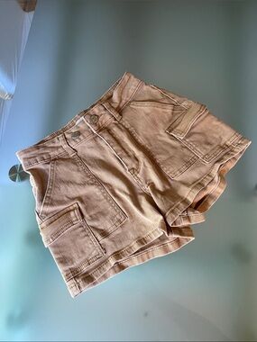 Girls Khaki Cargo Shorts